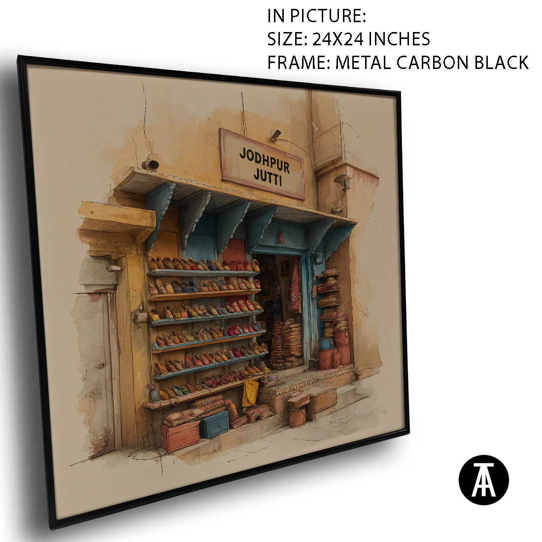 Artwork in Carbon Black Meta Frame