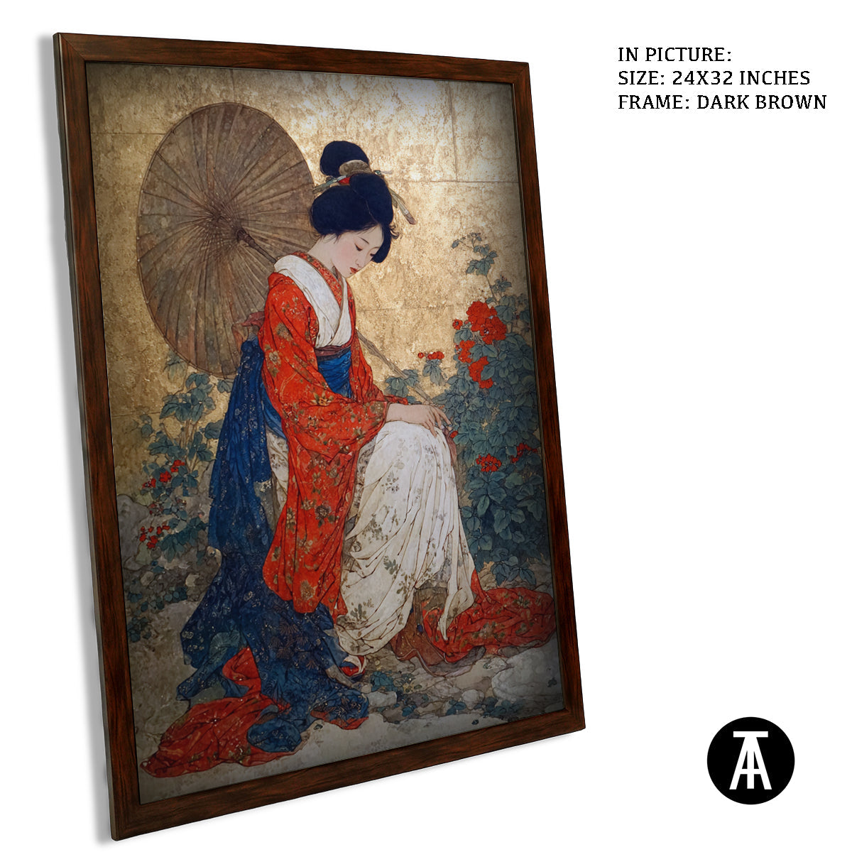 Artwork in Metal Champagne Gold Frame