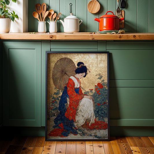 Japanese Artwork in a Lifestyle Setting