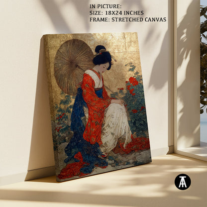 Artwork in Natural Wood Frame