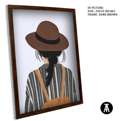 Sample Artwork in Dark Brown Frame