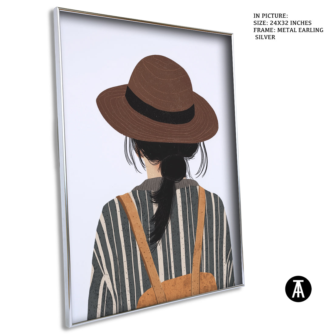 Sample Artwork in Earling Silver Metal Frame