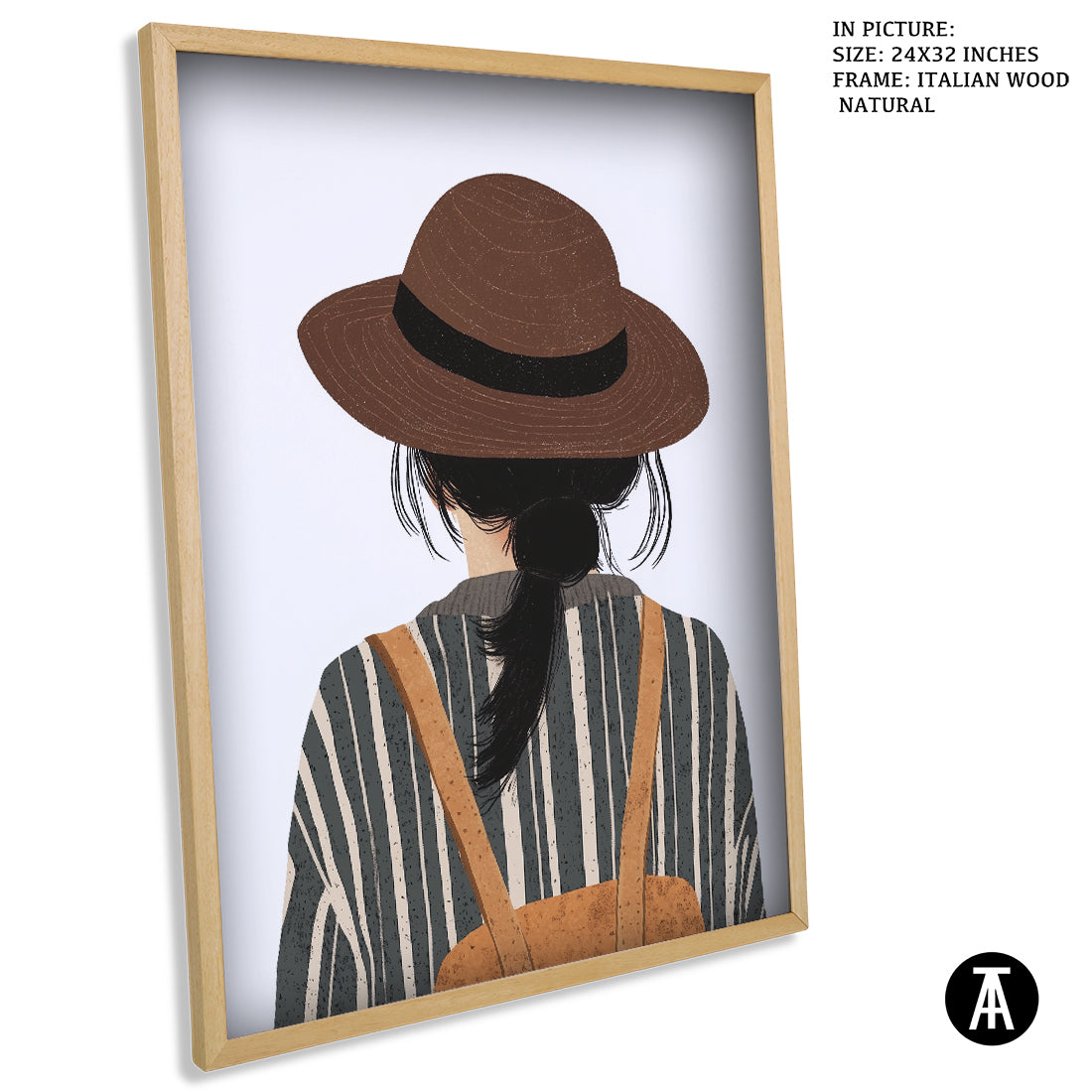 Sample Artwork in Italian Wood Framing Natural