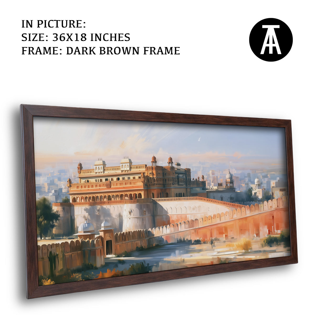 Artwork in Dark Brown Frame
