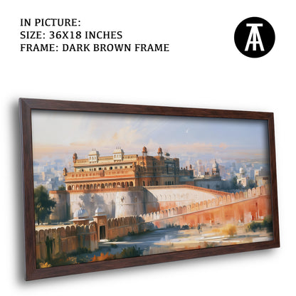 Artwork in Dark Brown Frame