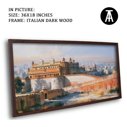 Artwork in Dark Wood Frame