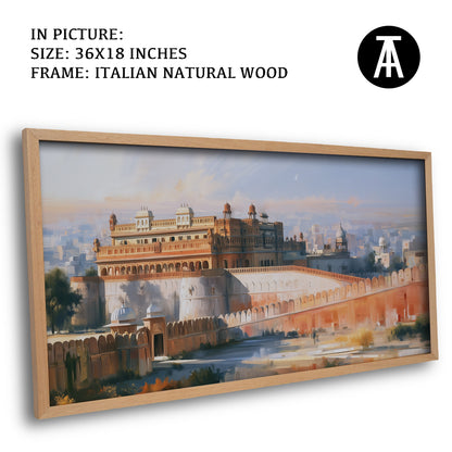 Artwork in Natural Wood Frame
