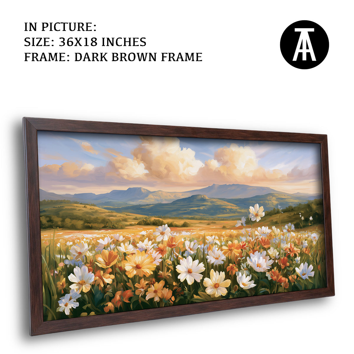 Artwork in Dark Brown Frame