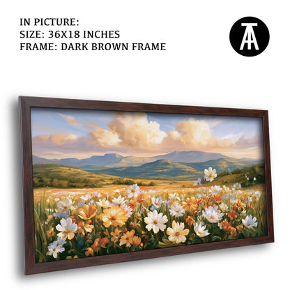 Artwork in Dark Brown Frame
