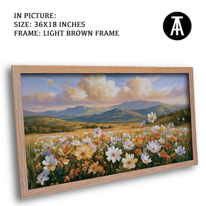 Artwork in Light Brown Frame