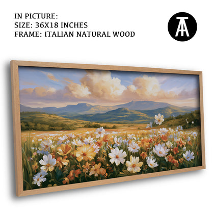 Artwork in Natural Wood Frame