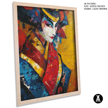 Artwork in Dark Brown Frame