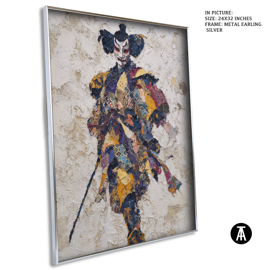 Sample Artwork in Earling Silver Metal Frame
