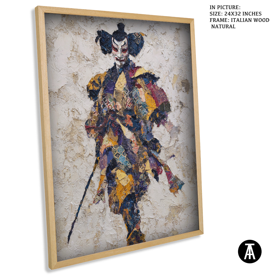 Sample Artwork in Italian Wood Framing Natural