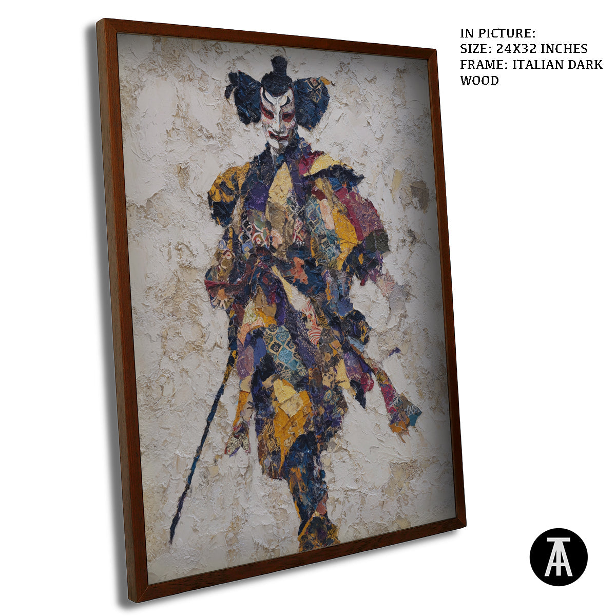 Artwork in Dark Wood Frame