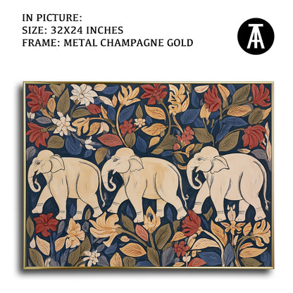 Artwork in Metal Champagne Gold Frame
