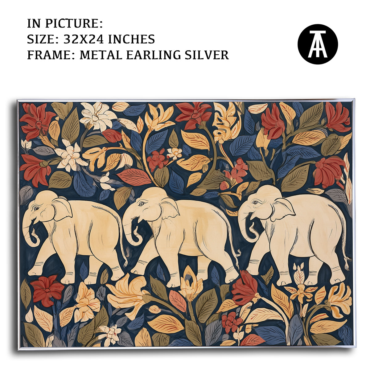 Artwork in Metal Earling Silver Frame