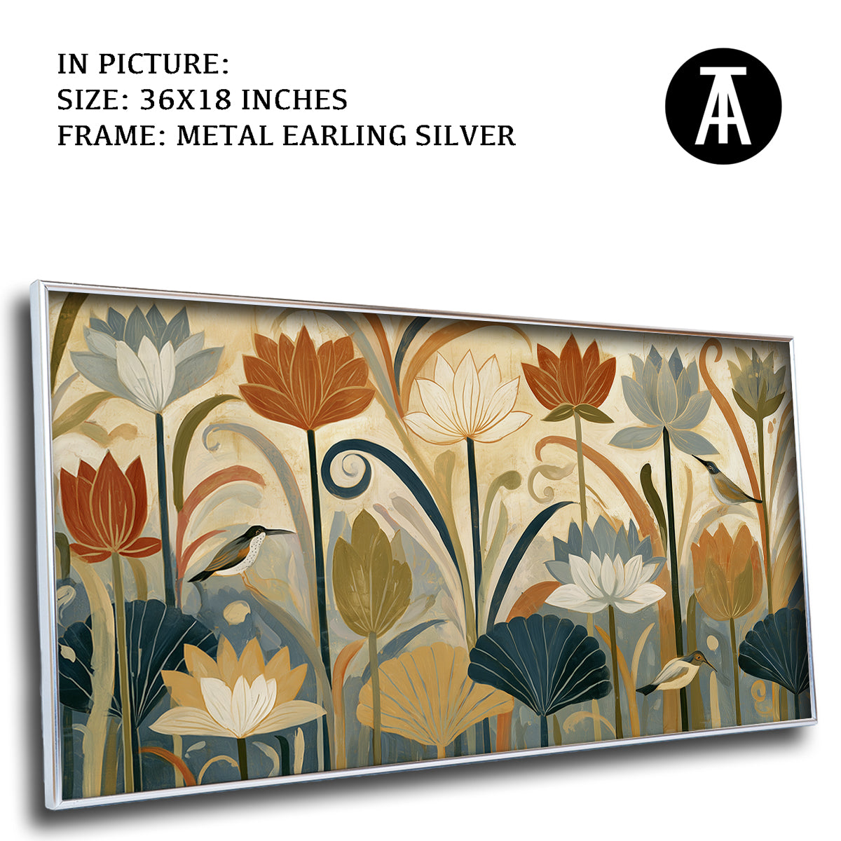 Artwork in Metal Earling Silver Frame