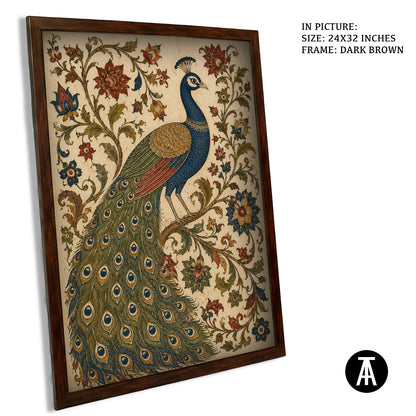 Artwork in Dark Brown Frame