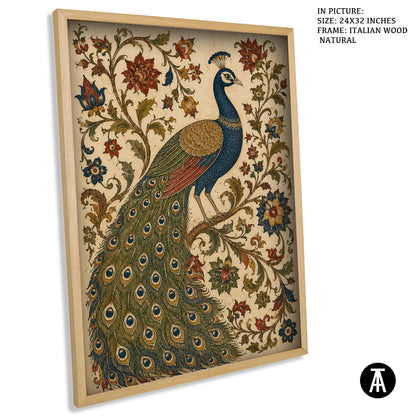 Artwork in Natural Wood Frame