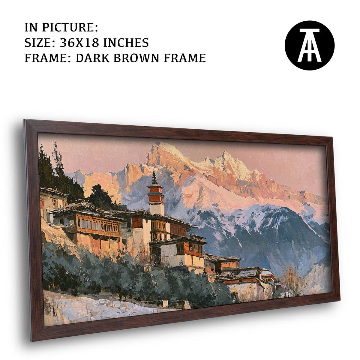 Artwork in Dark Brown Frame