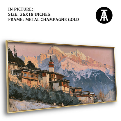 Artwork in Metal Champagne Gold Frame
