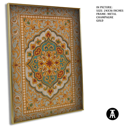 Artwork in Metal Champagne Gold Frame