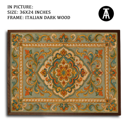 Artwork in Dark Wood Frame