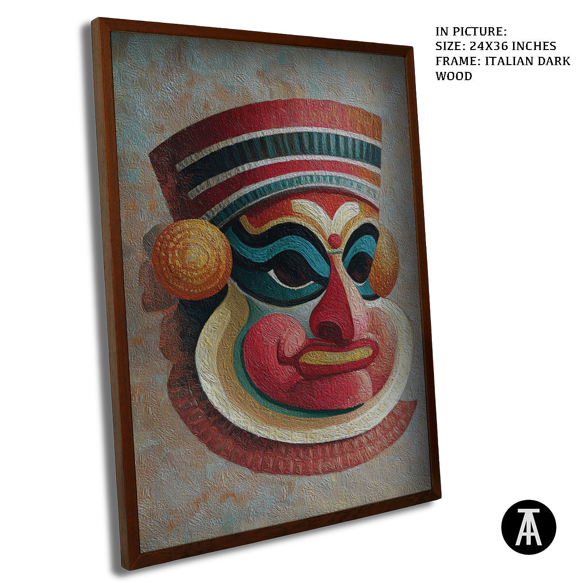 Artwork in Dark Wood Frame