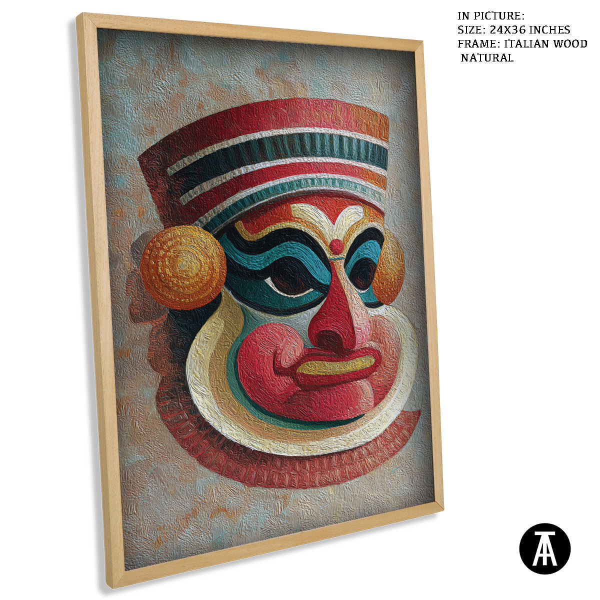 Artwork in Natural Wood Frame