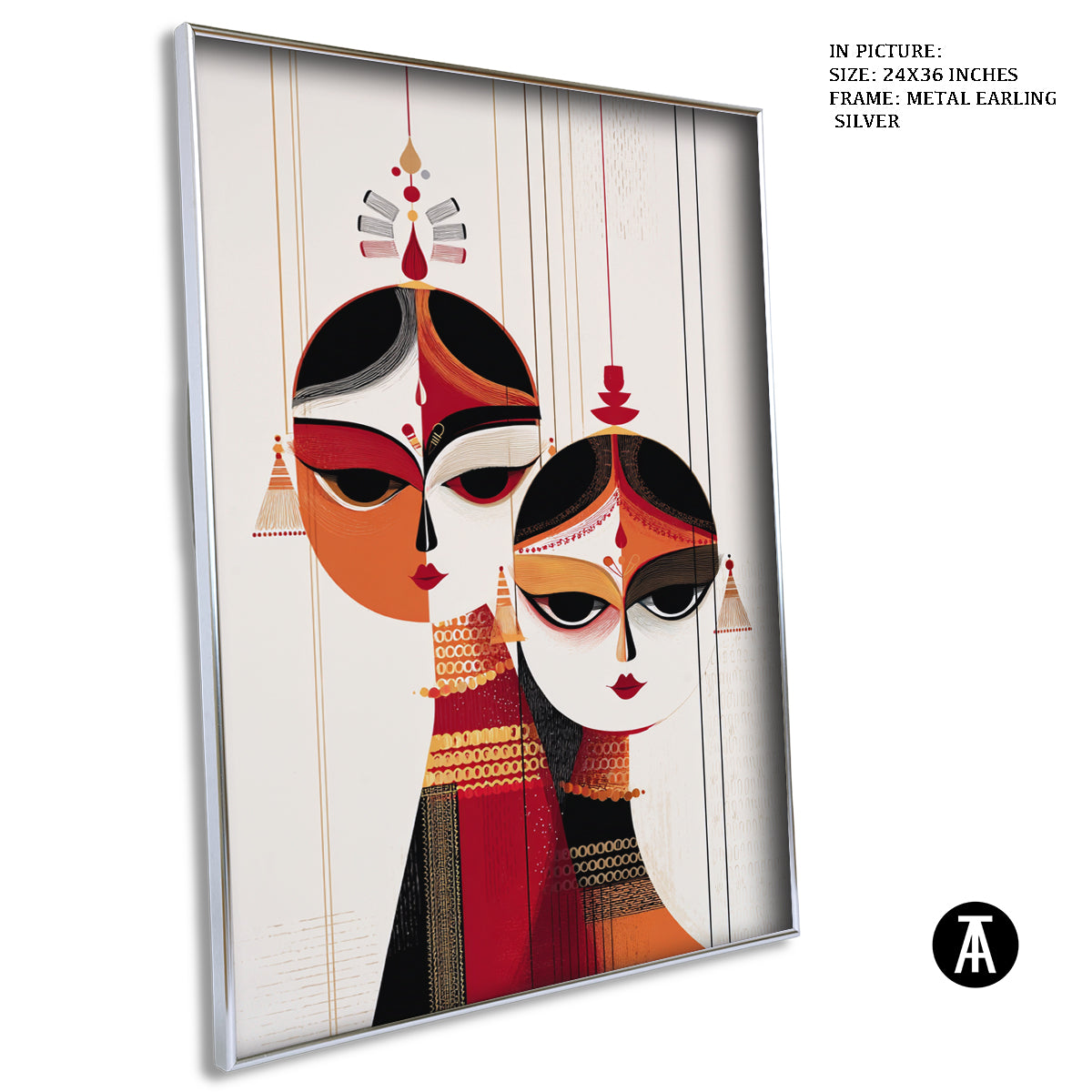 Artwork in Metal Earling Silver Frame