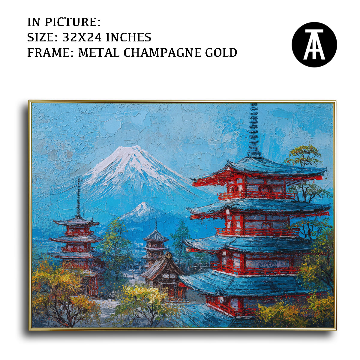 Artwork in Light Brown Frame