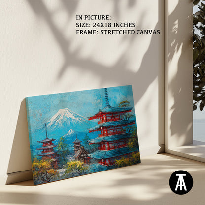 Artwork in Natural Wood Frame