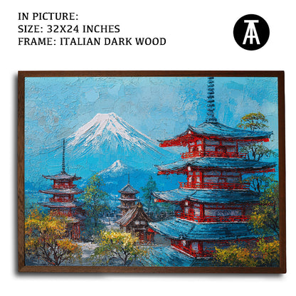 Artwork in Dark Wood Frame