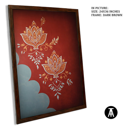 Artwork in Dark Brown Frame