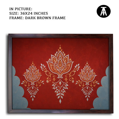 Artwork in Dark Brown Frame