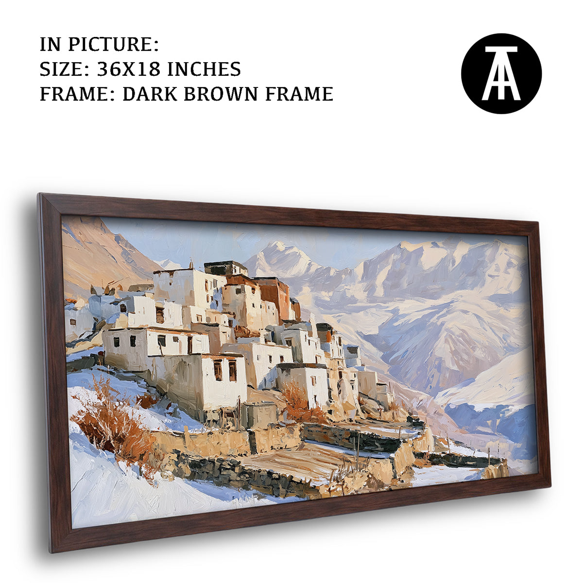 Artwork in Dark Brown Frame