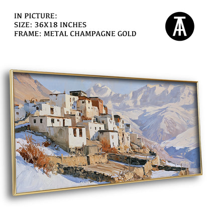 Artwork in Metal Champagne Gold Frame