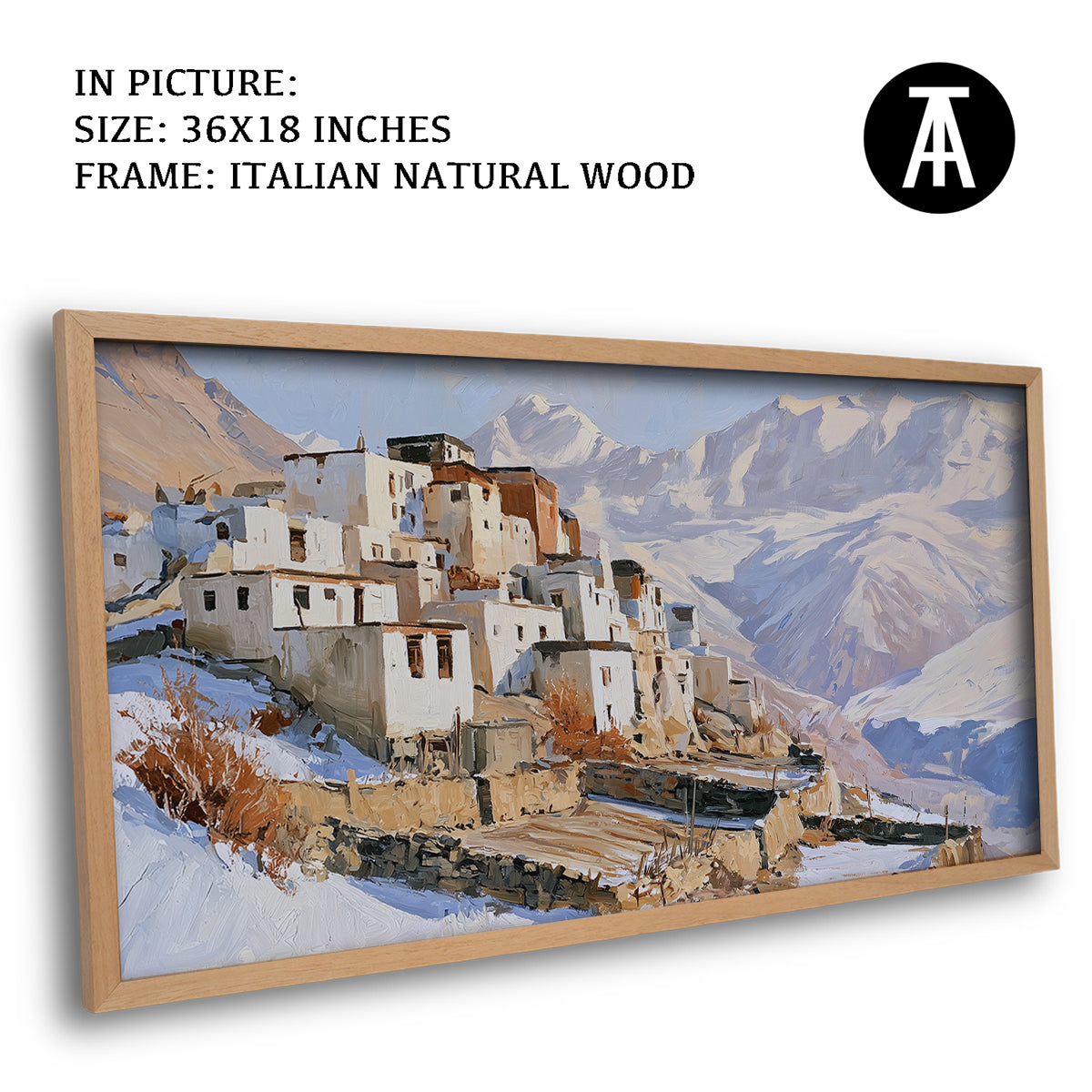 Artwork in Natural Wood Frame