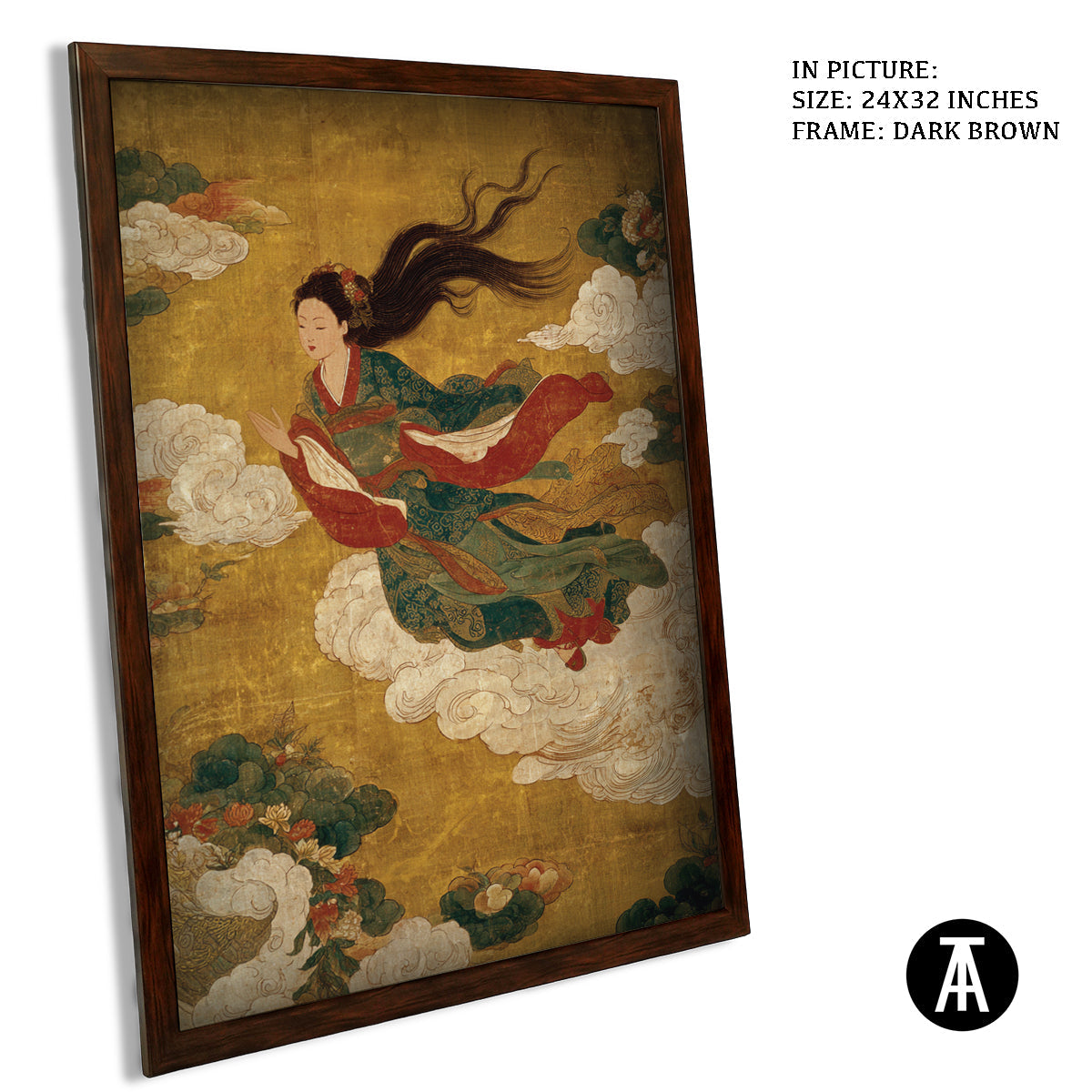 Artwork in Metal Champagne Gold Frame