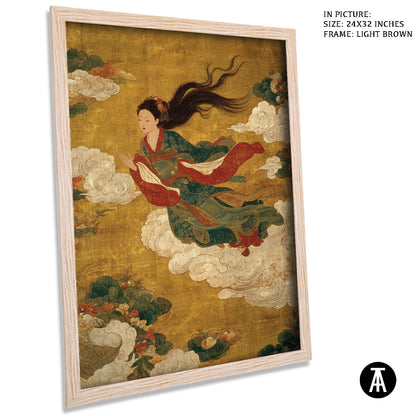 Artwork in Dark Brown Frame