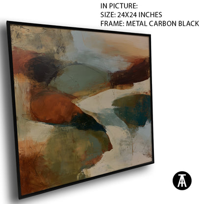 Artwork in Carbon Black Metal Frame