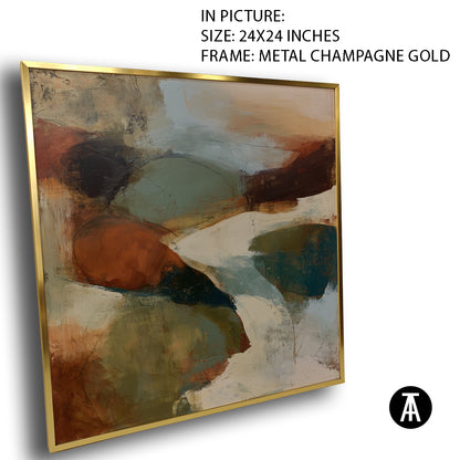 Artwork in Metal Champagne Gold Frame