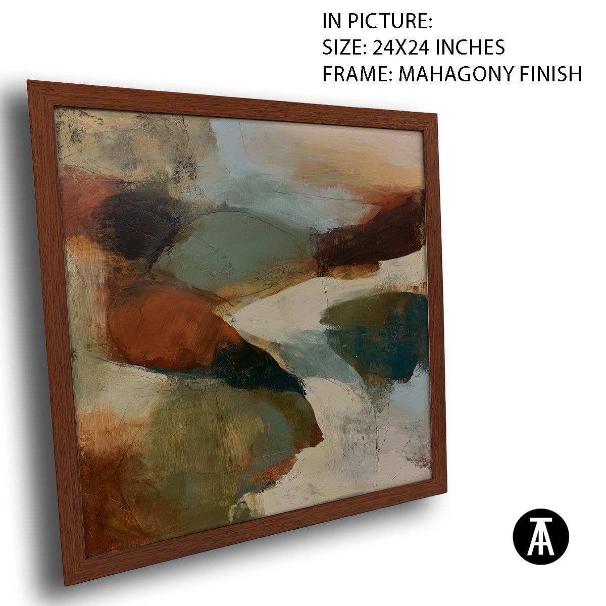 Artwork in Mahogany Finish Frame
