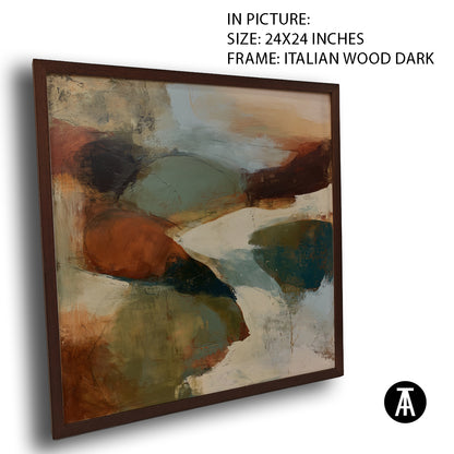 Artwork in Dark Wood Frame
