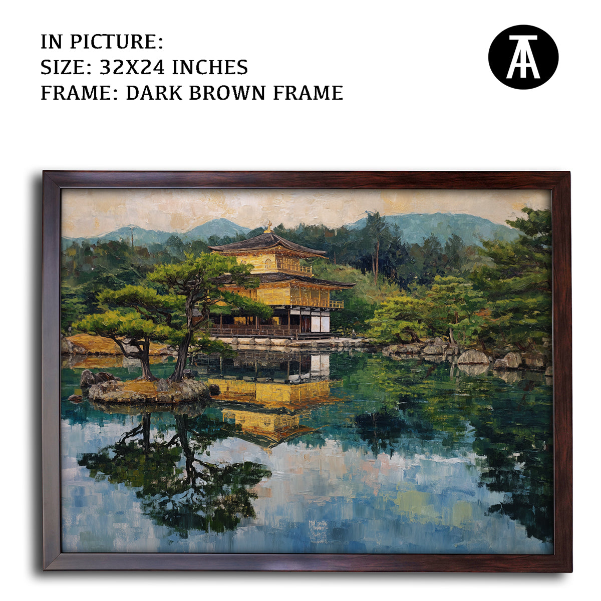 Artwork in Metal Champagne Gold Frame