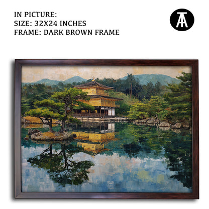 Artwork in Metal Champagne Gold Frame