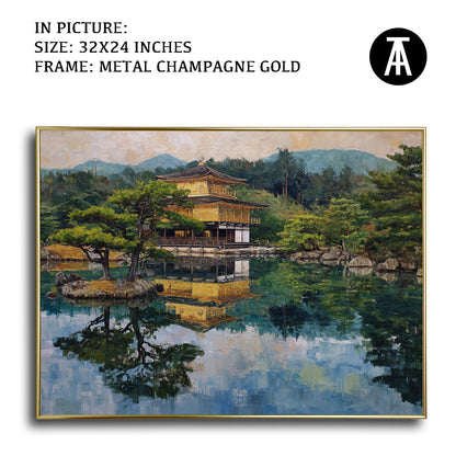 Artwork in Light Brown Frame