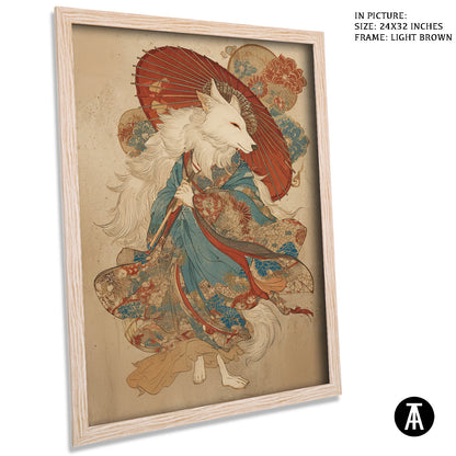 Artwork in Dark Brown Frame