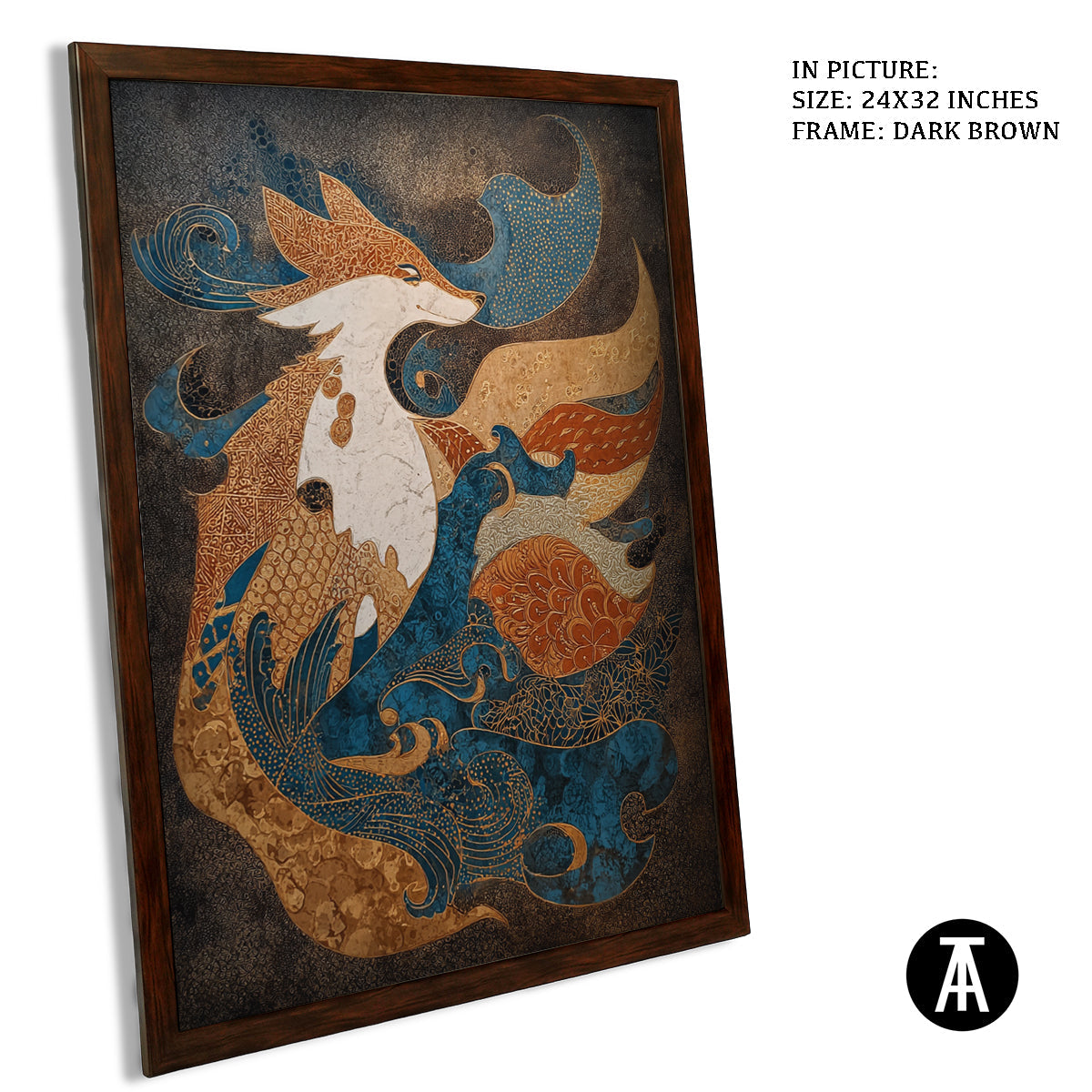 Artwork in Metal Champagne Gold Frame